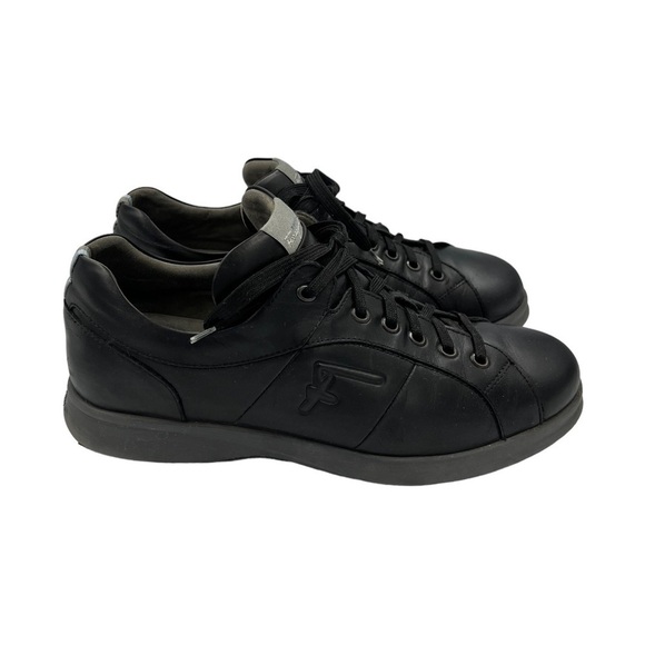 SALVATORE FERRAGAMO Leather World Traveler Trainer Black - Picture 9 of 11